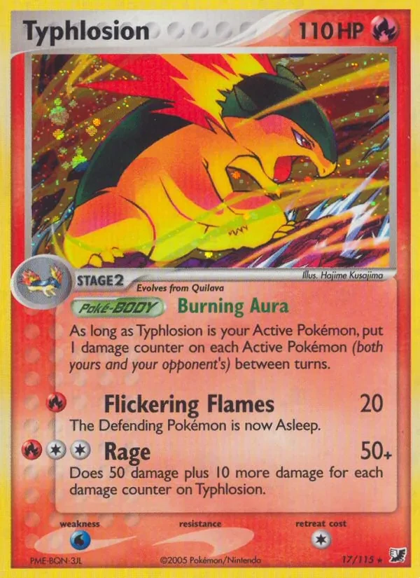 Typhlosion 17/115 Unseen Forces Pokémon card