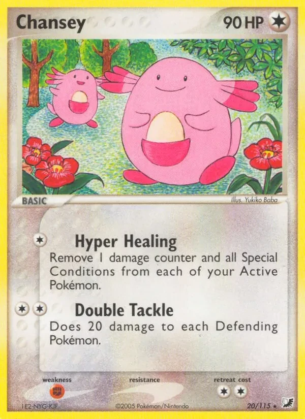Chansey 20/115 Unseen Forces Pokémon card