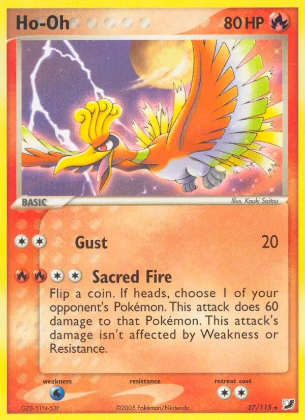 Ho-Oh 27/115 Unseen Forces Pokémon card