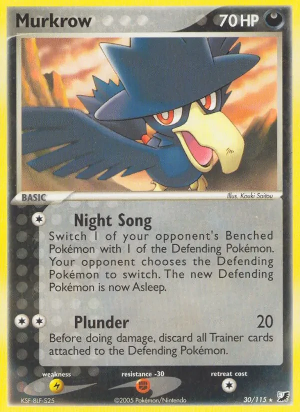 Murkrow 30/115 Unseen Forces Pokémon card