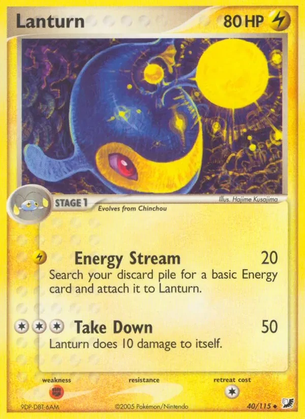 Lanturn 40/115 Unseen Forces Pokémon Karte