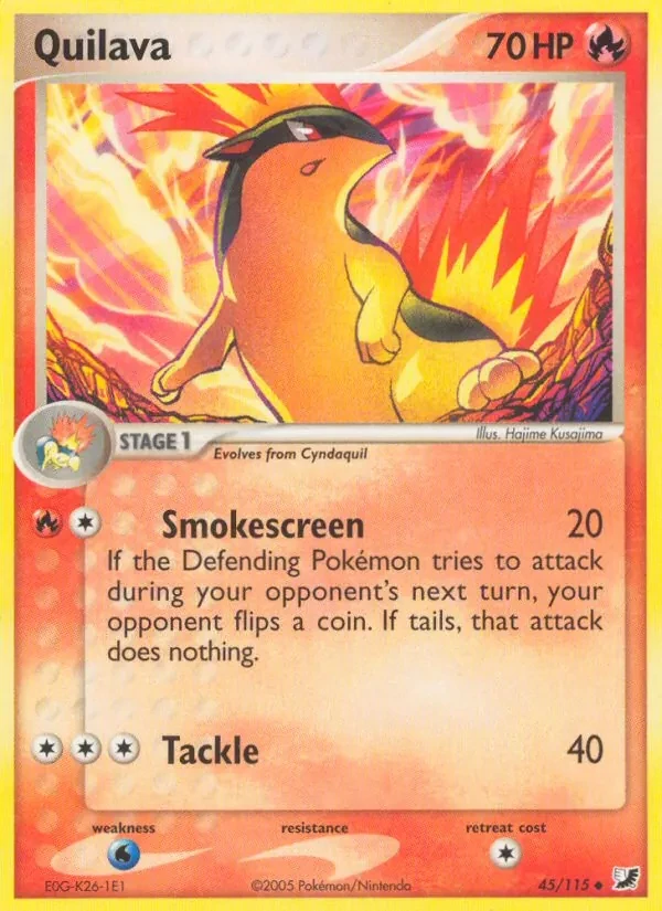Quilava 45/115 Unseen Forces Pokémon card