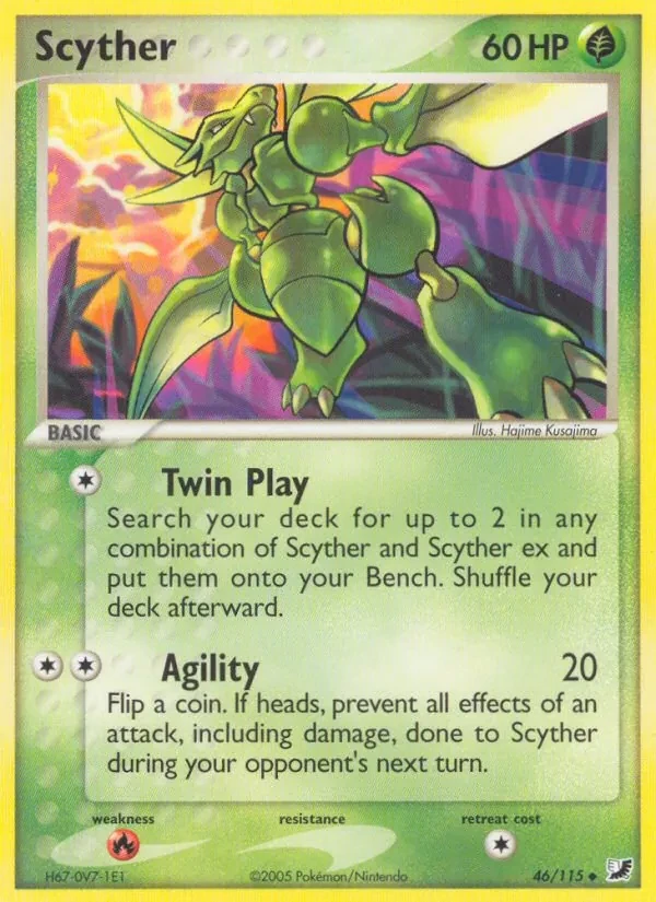 Scyther 46/115 Unseen Forces Pokémon card