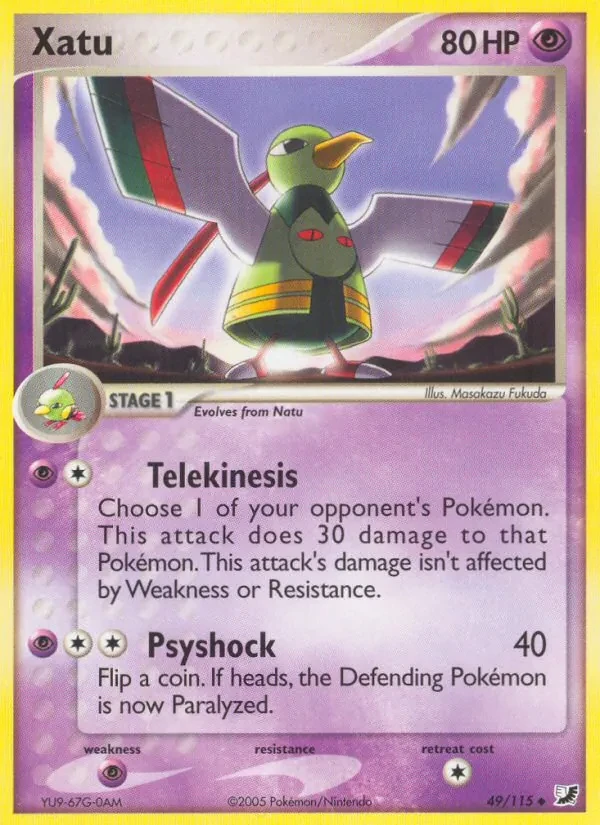 Xatu 49/115 Unseen Forces Pokémon card