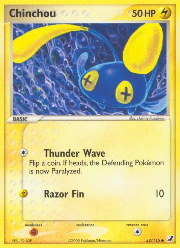 Chinchou 52/115 Unseen Forces Pokémon Karte