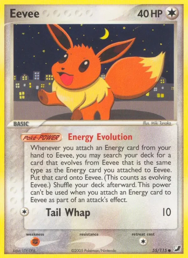 Eevee 55/115 Unseen Forces Pokémon Karte
