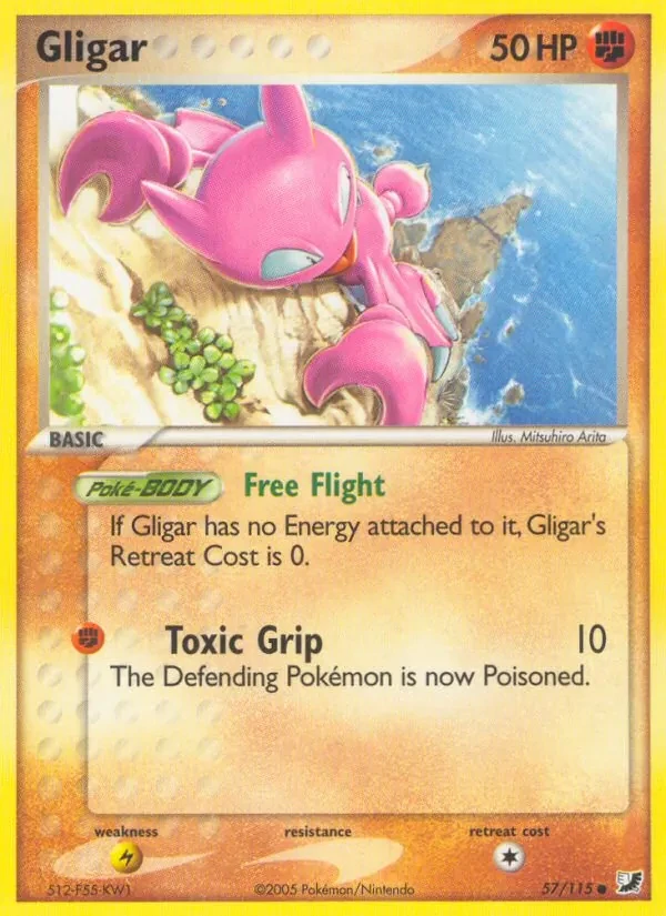 Gligar 57/115 Unseen Forces Pokémon Karte