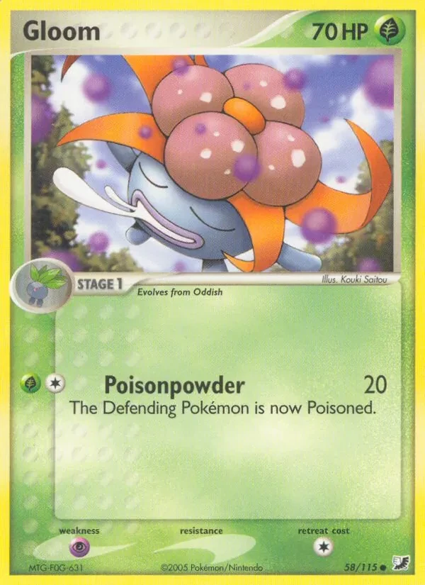 Gloom 58/115 Unseen Forces Pokémon card