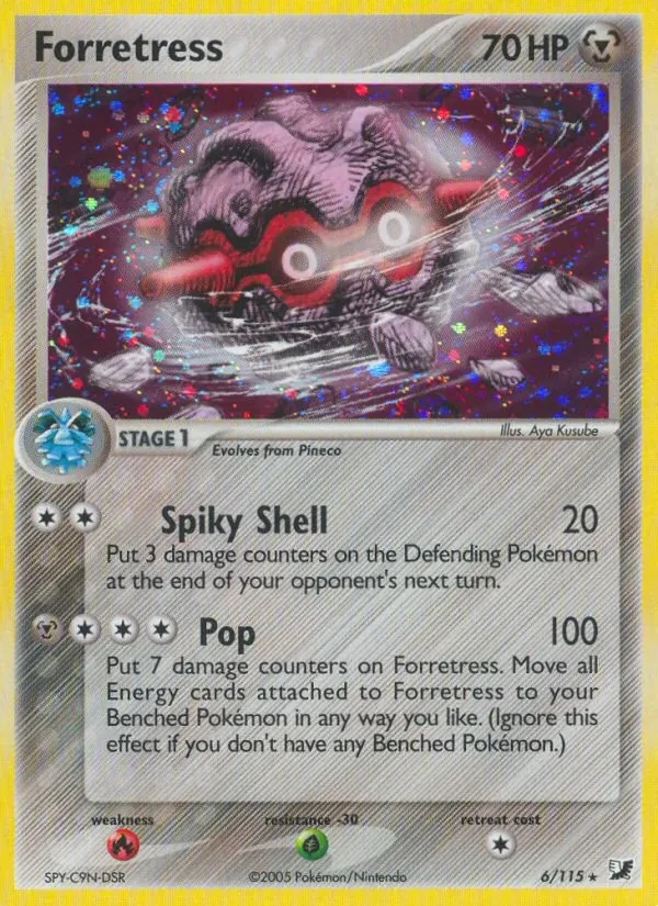Forretress 6/115 Unseen Forces Pokémon card