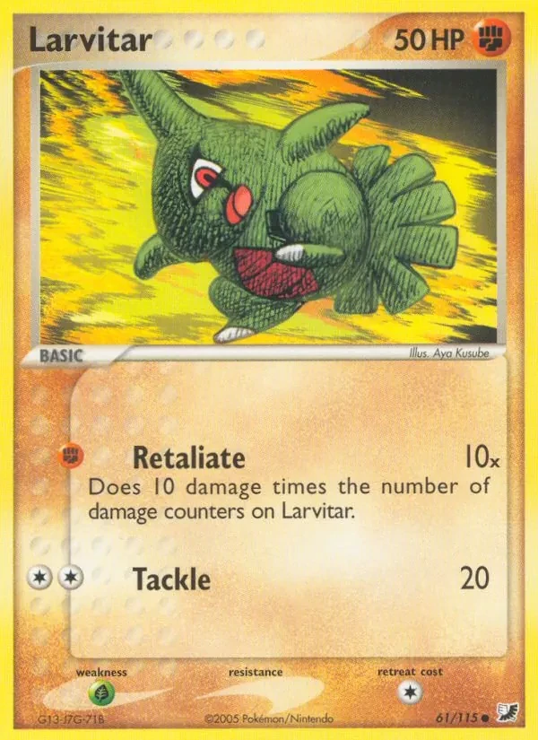 Larvitar 61/115 Unseen Forces Pokémon card