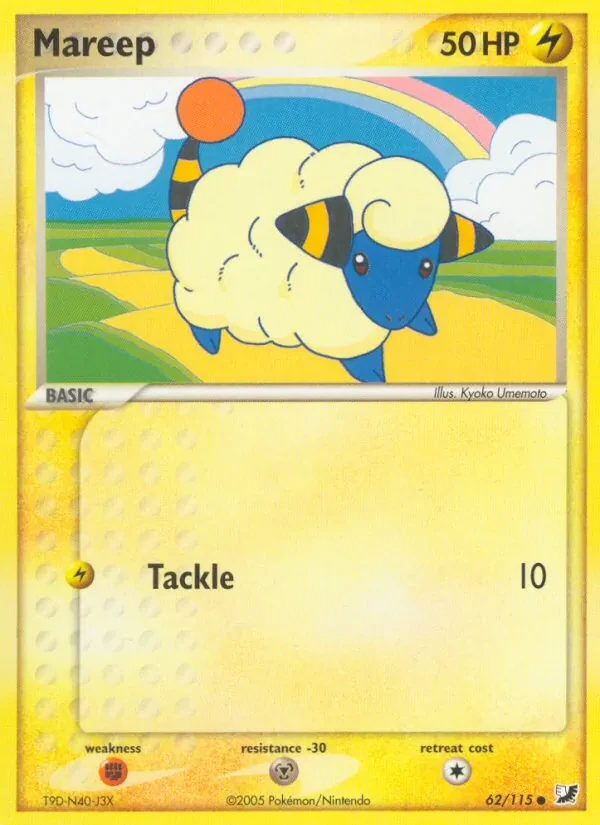 Mareep 62/115 Unseen Forces Pokémon Karte