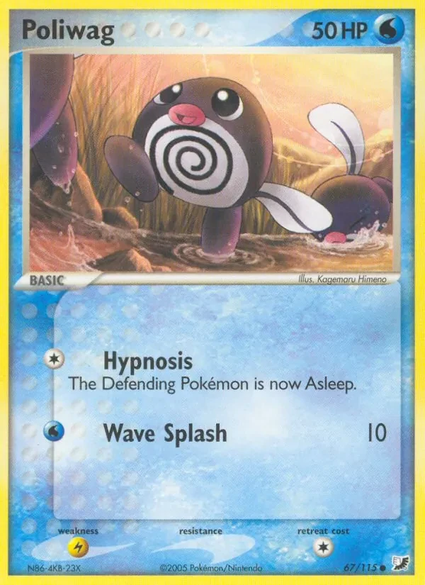 Poliwag 67/115 Unseen Forces Pokémon card