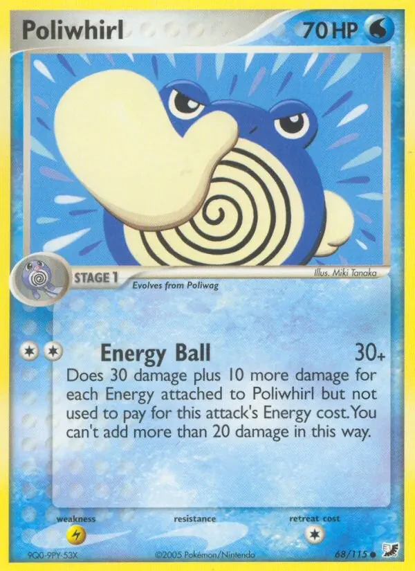 Poliwhirl 68/115 Unseen Forces Pokémon card