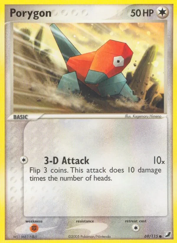 Porygon 69/115 Unseen Forces Pokémon card