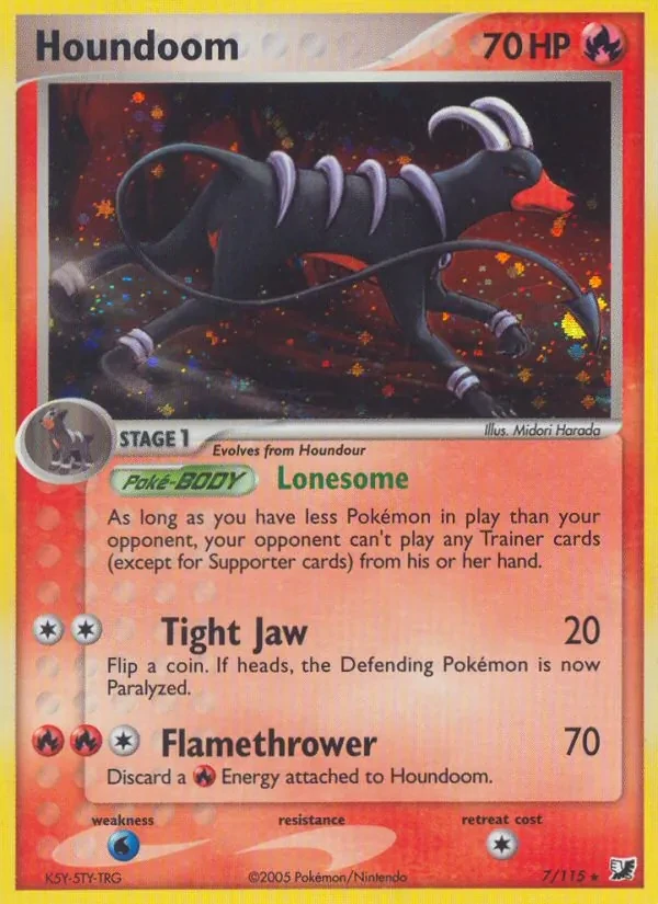Houndoom 7/115 Unseen Forces Pokémon Karte