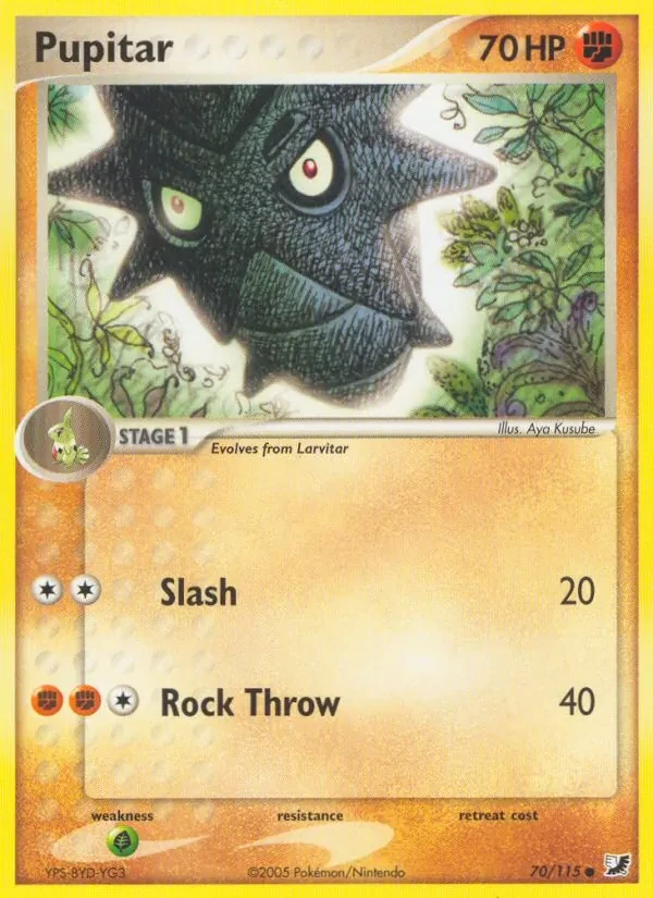 Pupitar 70/115 Unseen Forces Pokémon card
