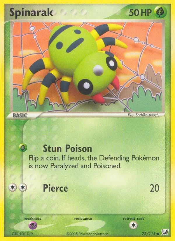 Spinarak 75/115 Unseen Forces Pokémon card