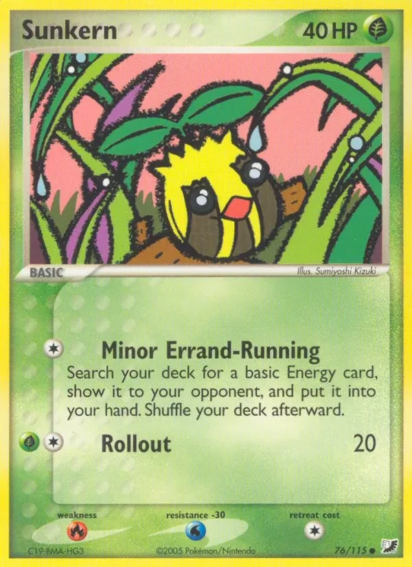 Sunkern 76/115 Unseen Forces Pokémon card