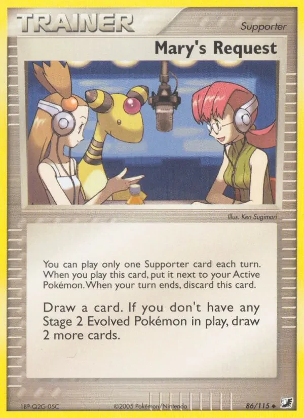 Mary's Request 86/115 Unseen Forces Pokémon card