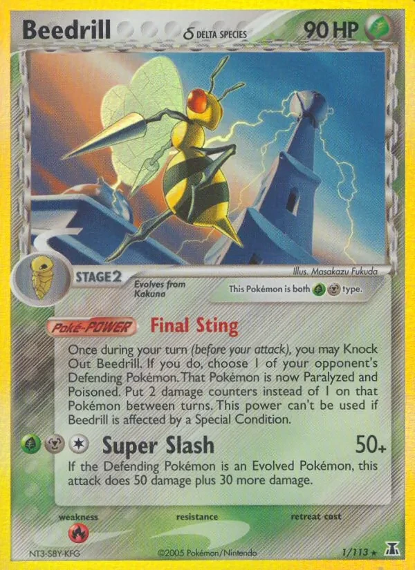Beedrill δ 1/113 Delta Species Pokémon card