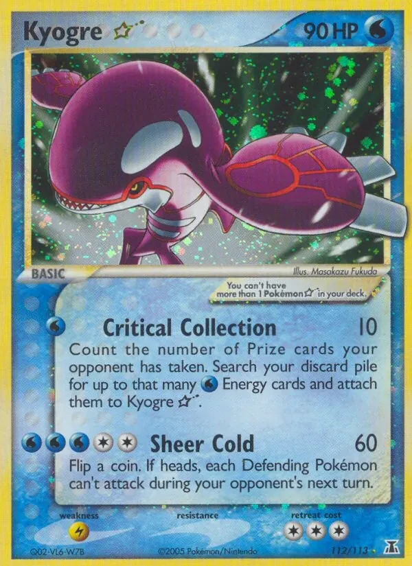 Kyogre Star 112/113 Delta Species Pokémon card