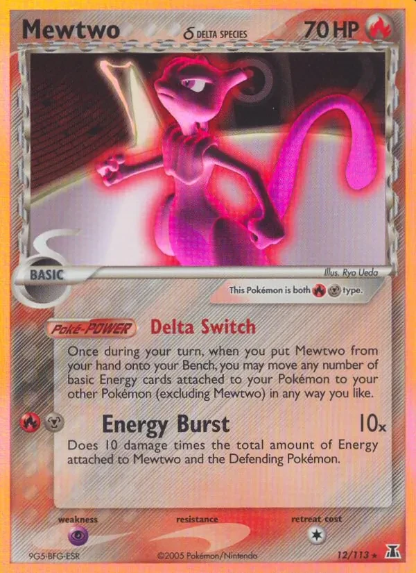 Mewtwo δ 12/113 Delta Species Pokémon card