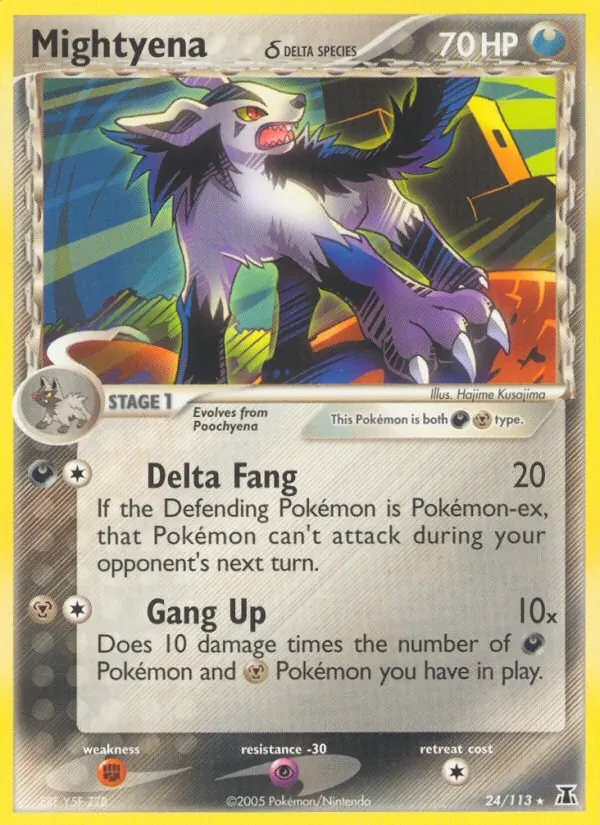Mightyena δ 24/113 Delta Species Pokémon card