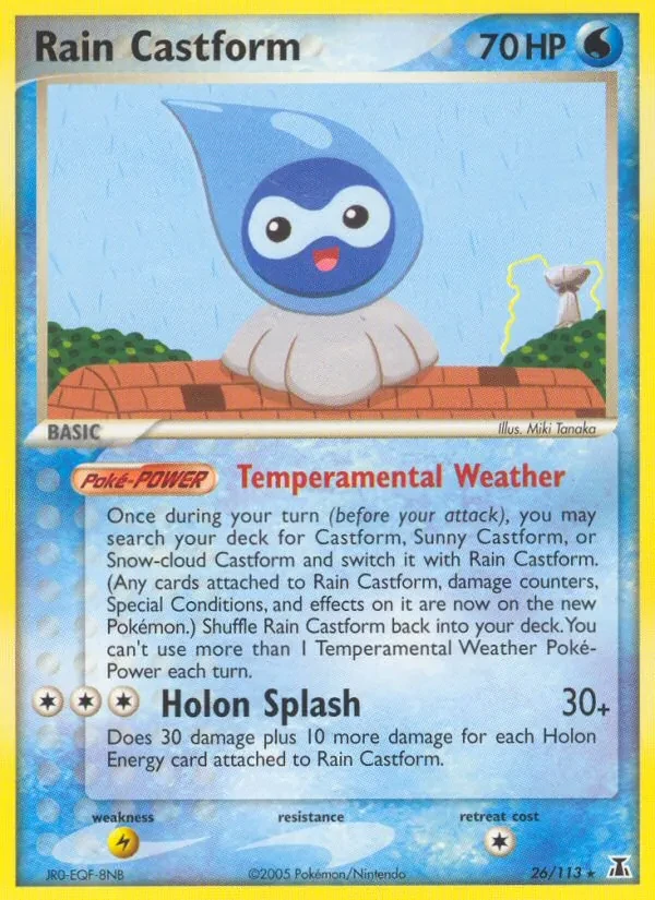 Rain Castform 26/113 Delta Species Pokémon card
