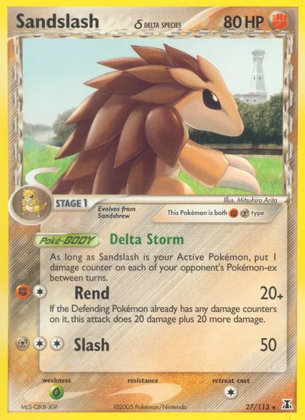 Sandslash δ 27/113 Delta Species Pokémon card