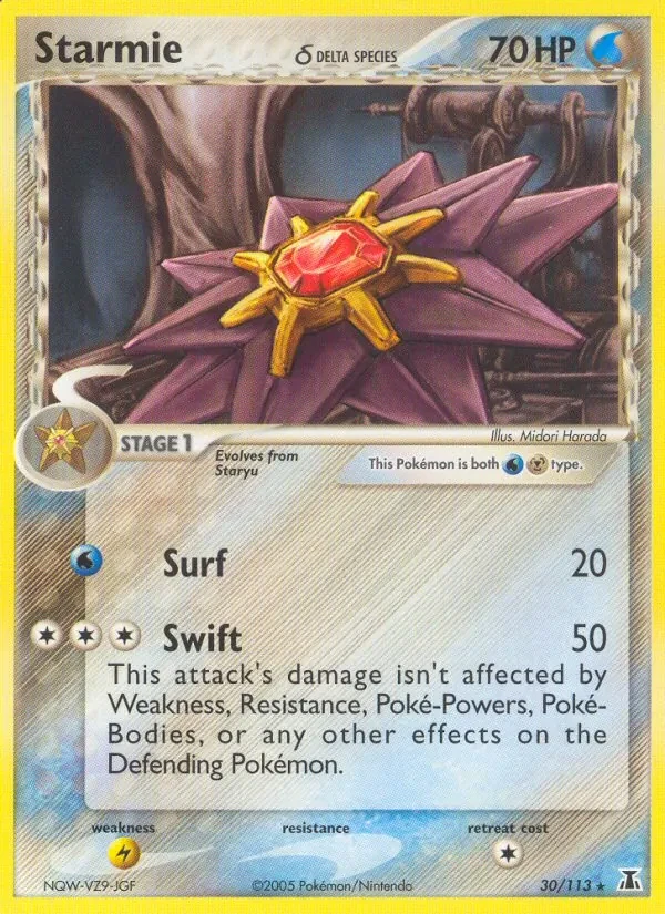 Starmie δ 30/113 Delta Species Pokémon card
