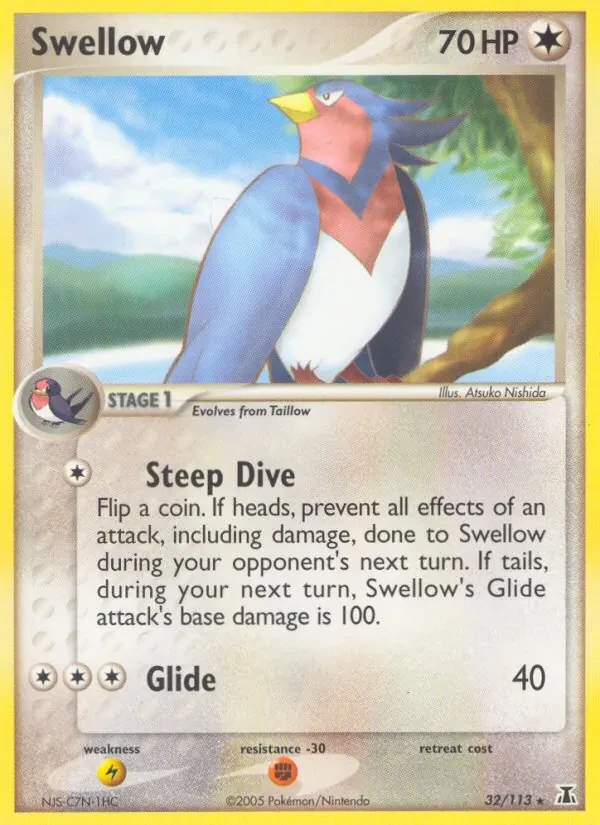 Swellow 32/113 Delta Species Pokémon card