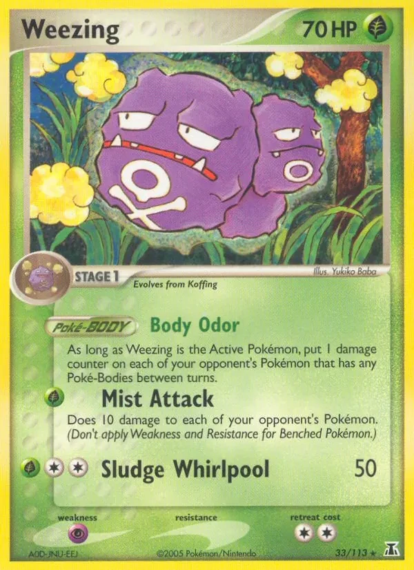 Weezing 33/113 Delta Species Pokémon card