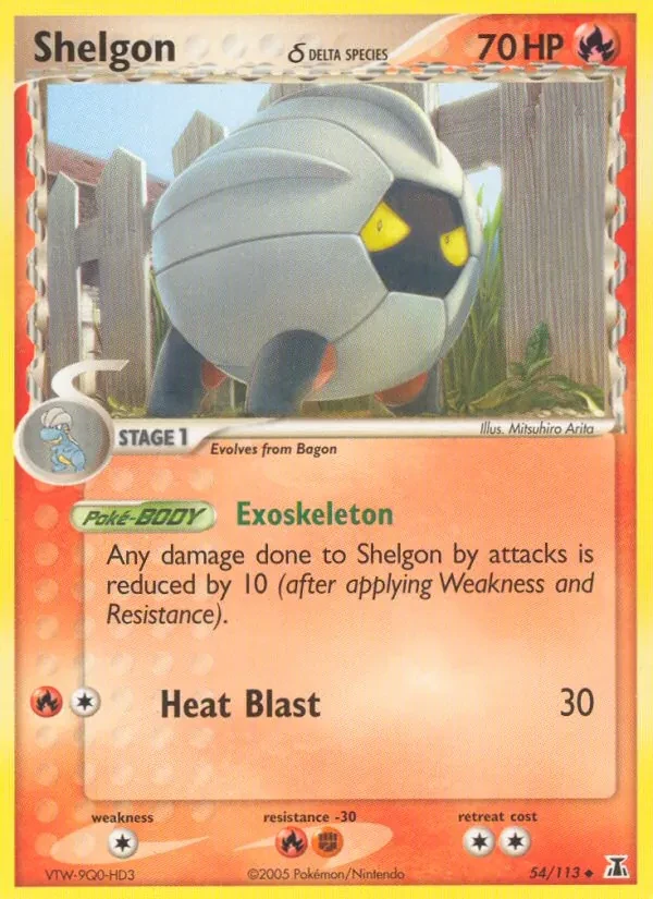 Shelgon δ 54/113 Delta Species Pokémon card