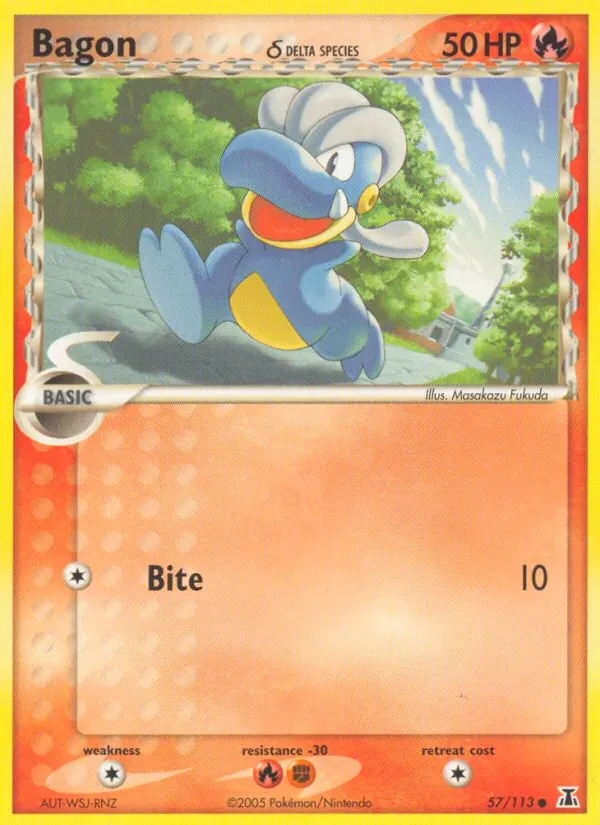 Bagon δ 57/113 Delta Species Pokémon card