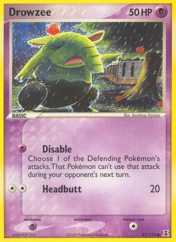 Drowzee 67/113 Delta Species Pokémon card