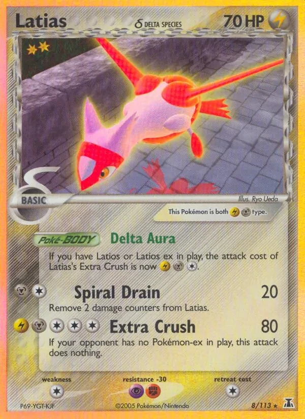 Latias δ 8/113 Delta Species Pokémon card