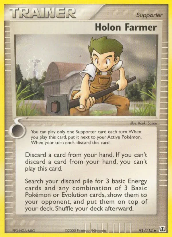 Holon Farmer 91/113 Delta Species Pokémon card