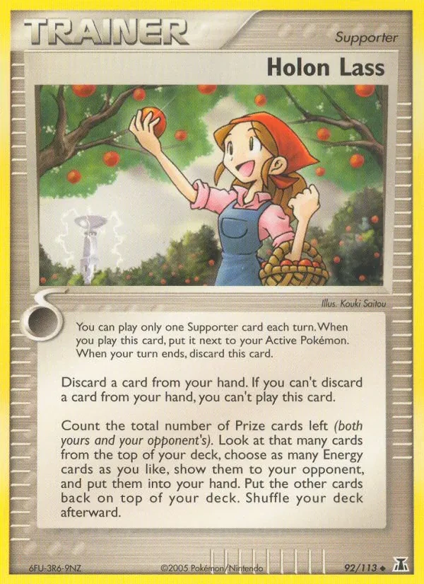 Holon Lass 92/113 Delta Species Pokémon card