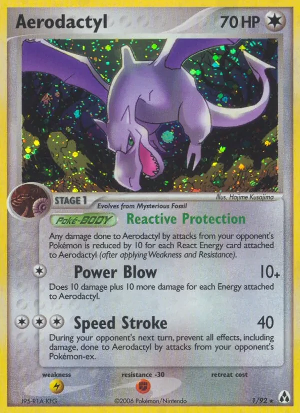Aerodactyl 1/92 Legend Maker Pokémon card