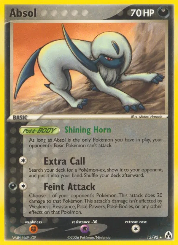 Absol 15/92 Legend Maker Pokémon card
