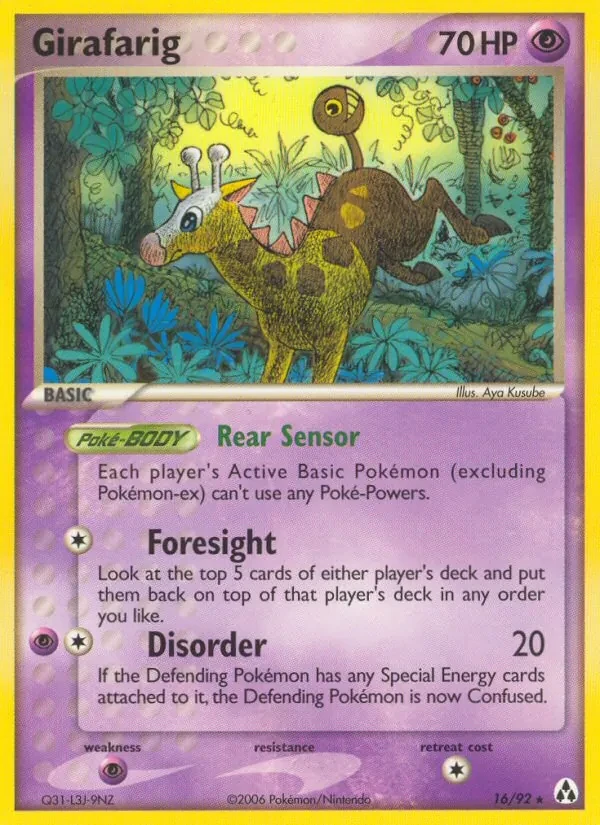 Girafarig 16/92 Legend Maker Pokémon card