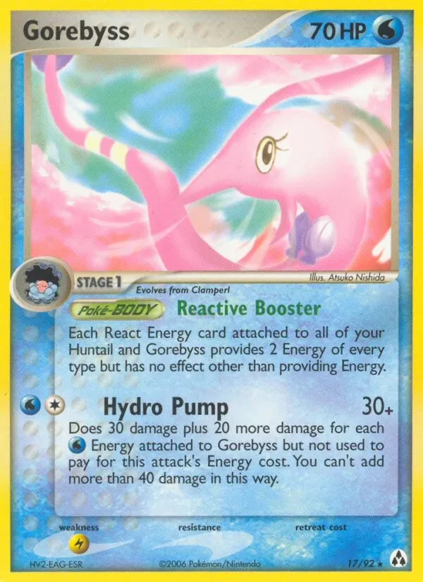 Gorebyss 17/92 Legend Maker Pokémon card