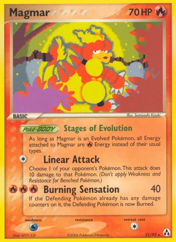 Carta Pokémon Magmar 21/92 Legend Maker