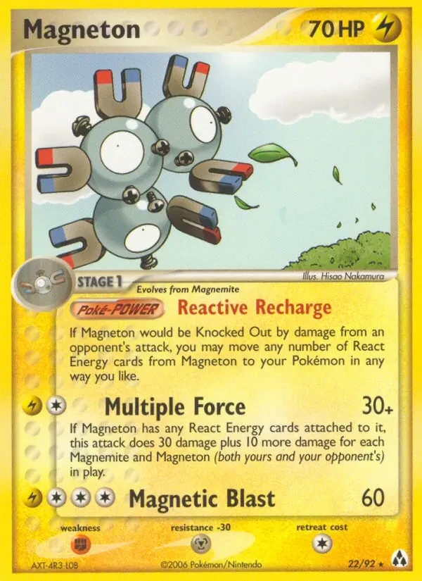Magneton 22/92 Legend Maker Pokémon card