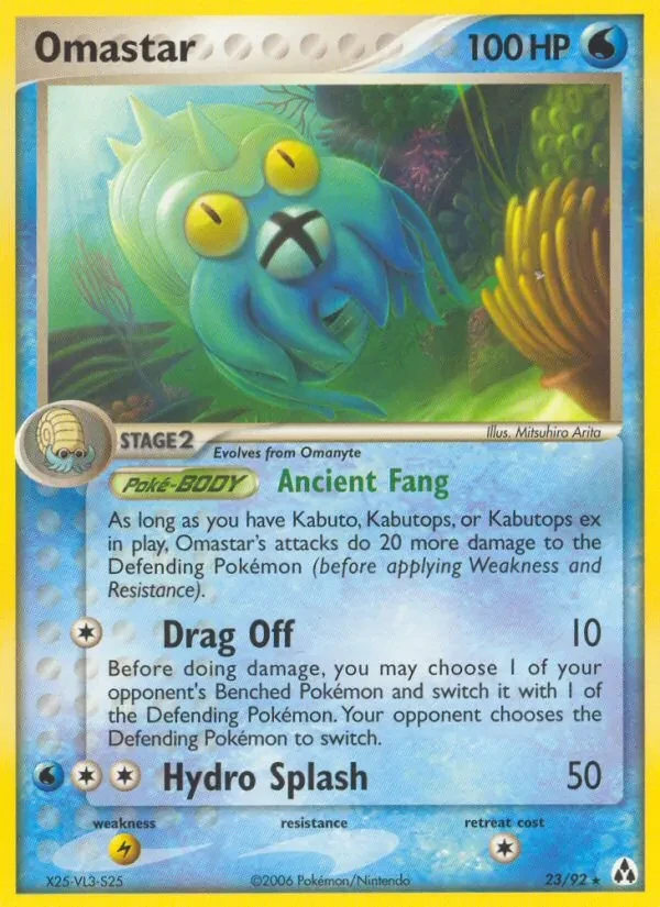 Omastar 23/92 Legend Maker Pokémon card