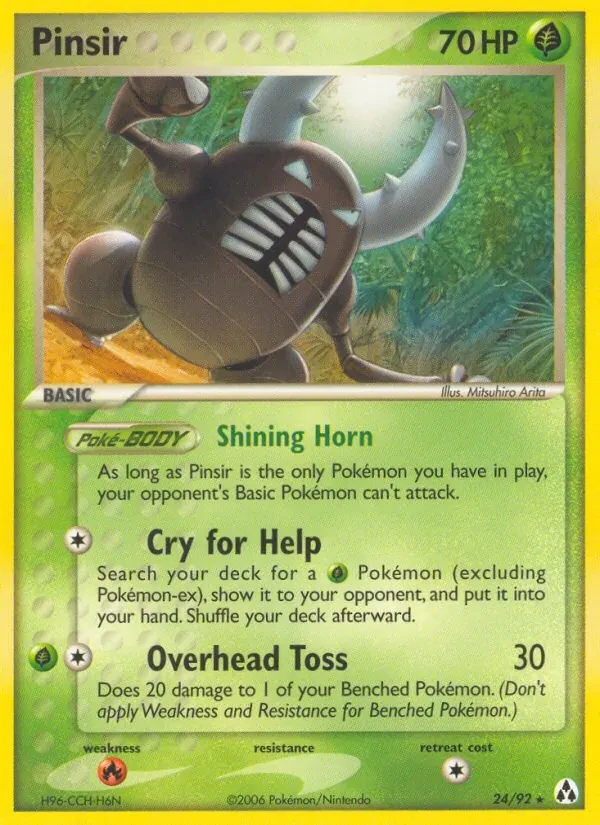 Pinsir 24/92 Legend Maker Pokémon card