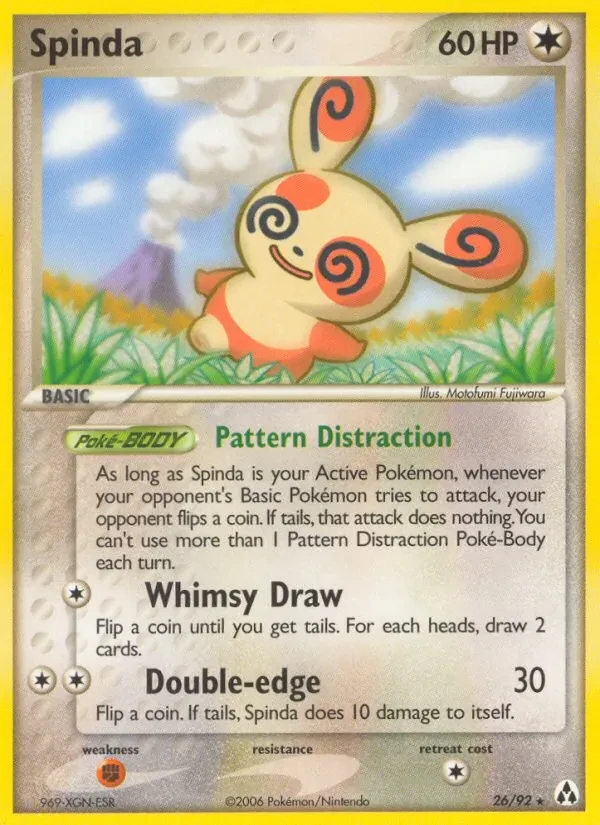 Spinda 26/92 Legend Maker Pokémon card