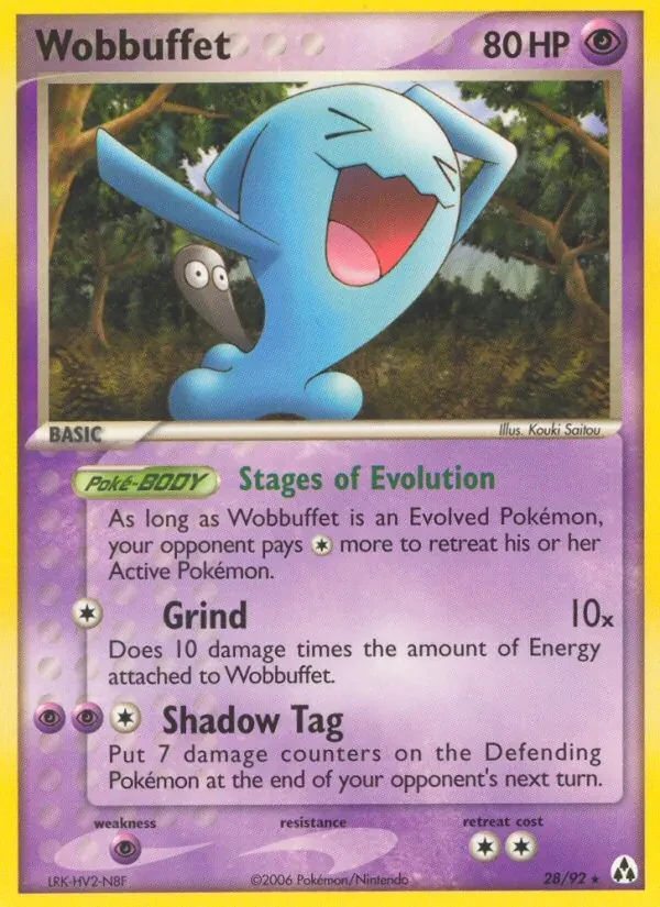 Carta Pokémon Wobbuffet 28/92 Legend Maker