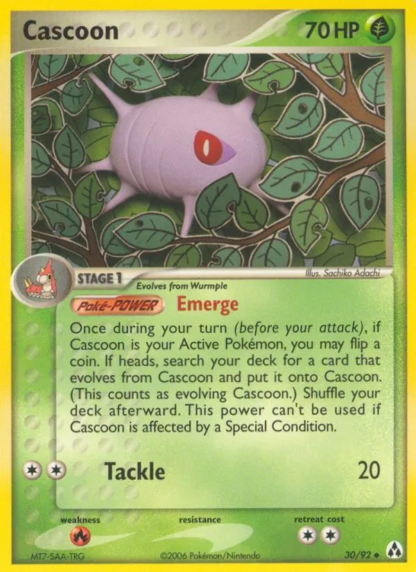 Cascoon 30/92 Legend Maker Pokémon Karte