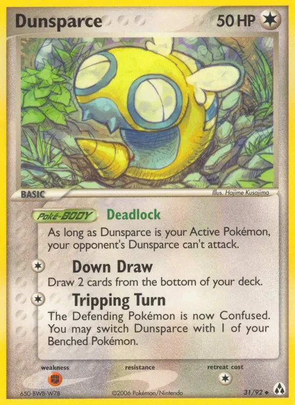 Dunsparce 31/92 Legend Maker Pokémon card